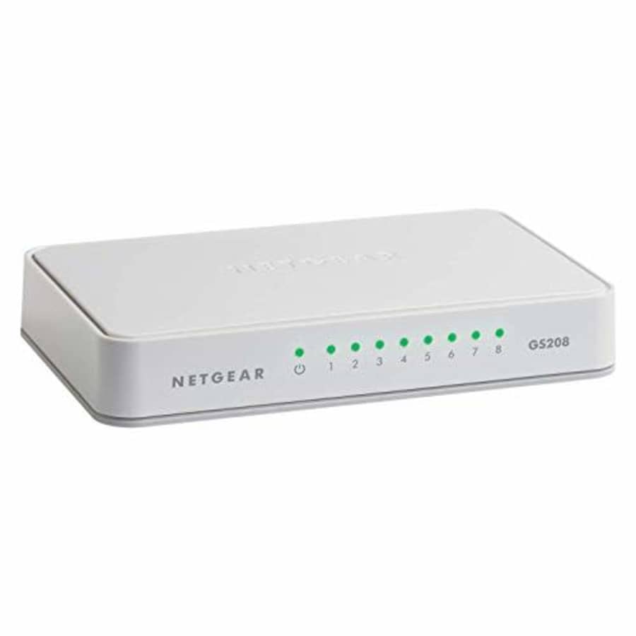 Netgear ProSAFE Essentials Edition GS208-100PAS 8-port gigabit Ethernet switch in white for $19 Netgear ProSAFE Essentials Edition GS208-100PAS 8-port gigabit Ethernet switch in white for $19