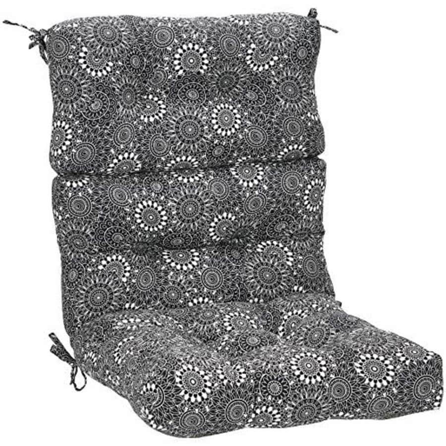 Amazon Basics Tufted Outdoor High Back Patio Chair Cushion- Black Floral for $63