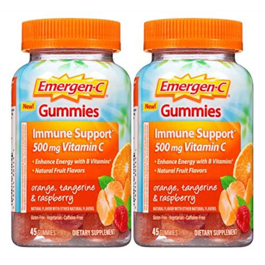Emergen-c Gummies Immune Support 500 mg vitamin C, Orange Tangerine & Raspberry, 45 Gummies (Pack for $13 Emergen-c Gummies Immune Support 500 mg vitamin C, Orange Tangerine & Raspberry, 45 Gummies (Pack for $13