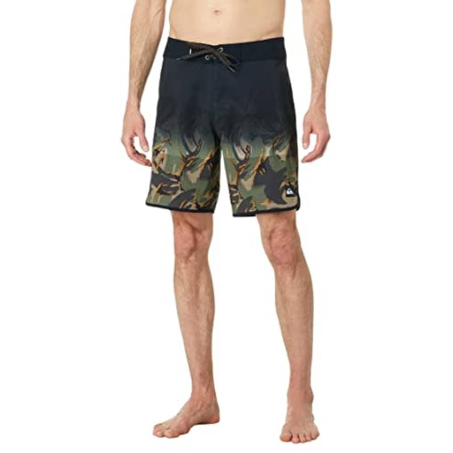 Quiksilver Men's Standard Highlite Scallop 19 Boardshort Swim Trunk, Four Leaf Clover, 32 for $22