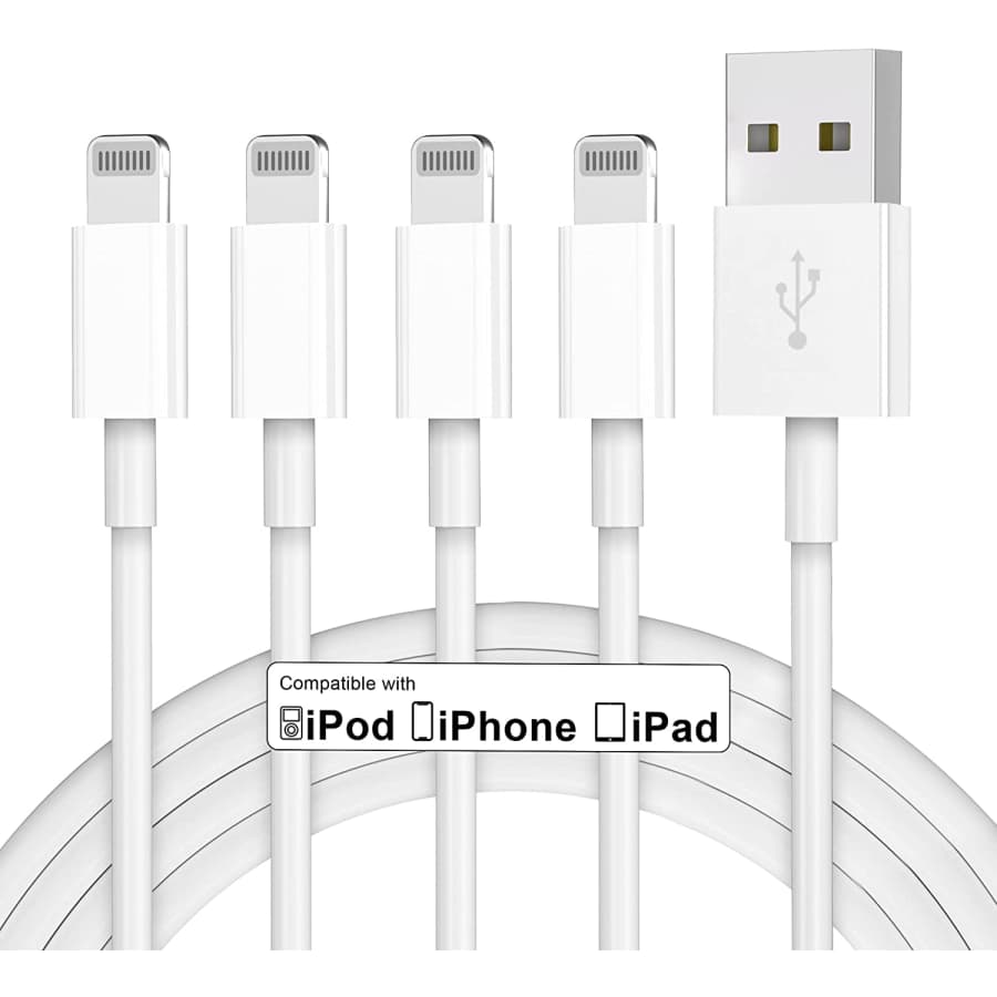 Ailawuu 6-Foot Lightning Charger Cable 4-Pack for $7