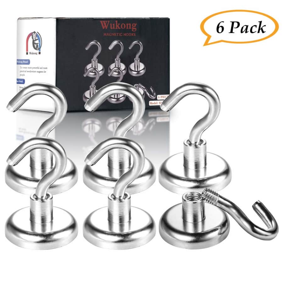 Wukong Heavy Duty Magnetic Hooks 6-Pack for $10 Wukong Heavy Duty Magnetic Hooks 6-Pack for $10