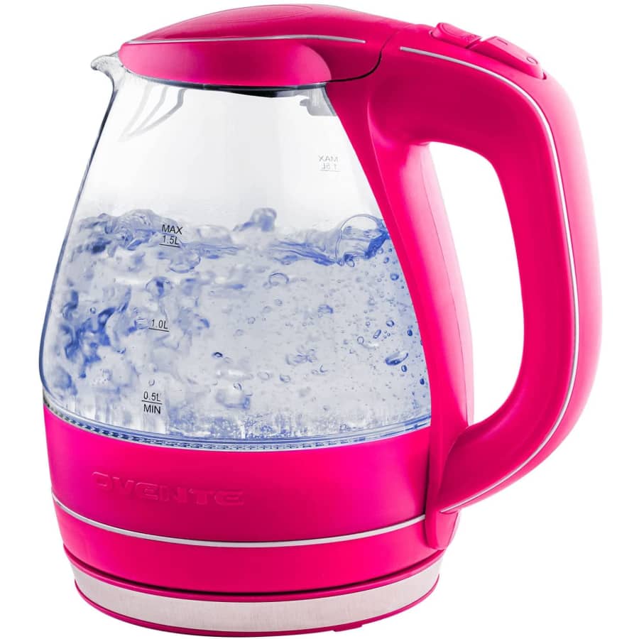 Ovente 1.5-Liter Electric Hot Water Portable Glass Kettle for $21