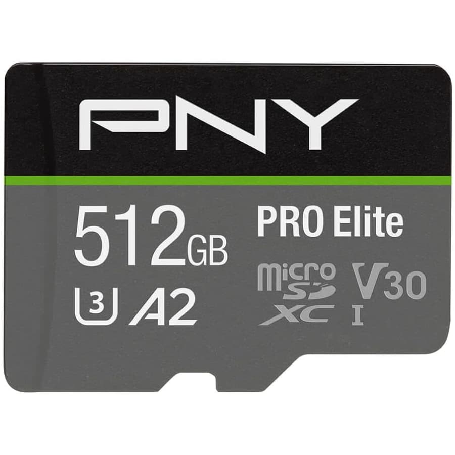 PNY 512GB U3 Pro Elite MicroSD Card for $33