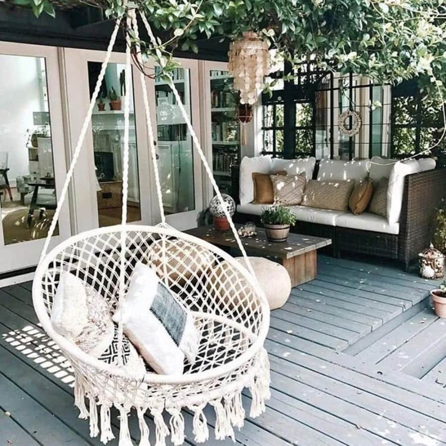 Garpans Macrame Swinging Hammock Chair for $35 Garpans Macrame Swinging Hammock Chair for $35