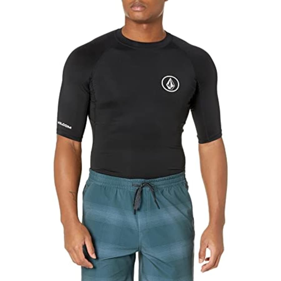Volcom Men's Standard Solid UPF 50+ Short Sleeve Rashguard, Black 2, XX-Large for $23 Volcom Men's Standard Solid UPF 50+ Short Sleeve Rashguard, Black 2, XX-Large for $23