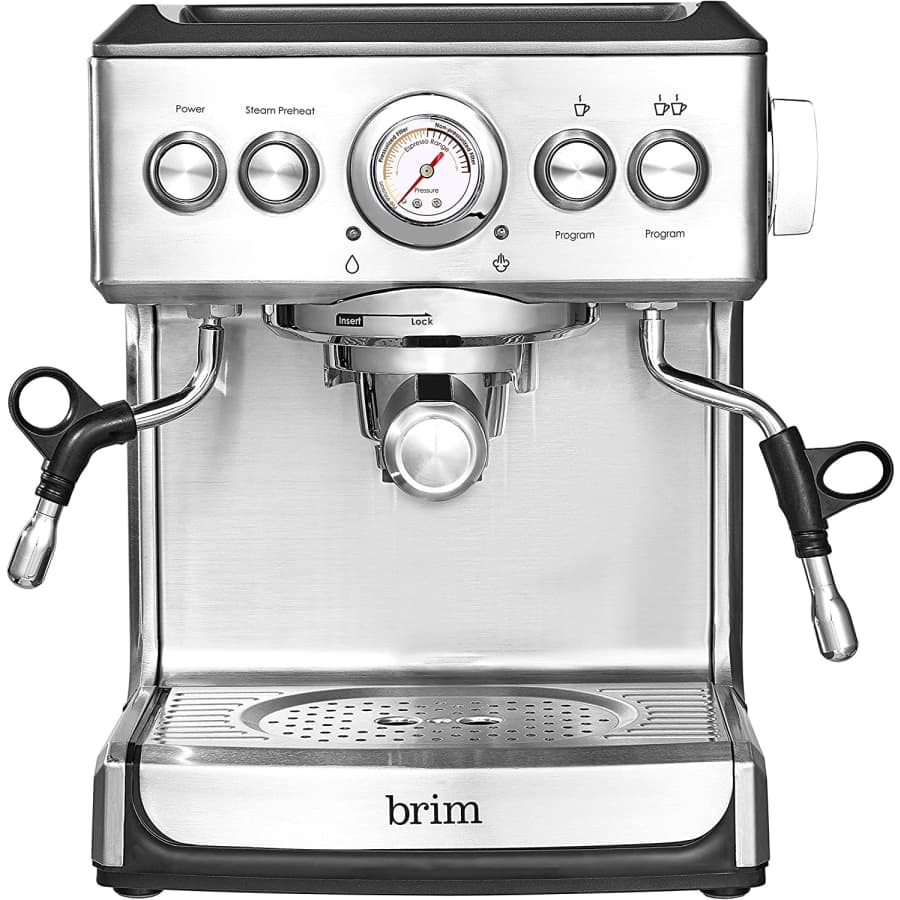 brim 19-Bar Espresso Maker w/ Milk Frother for $230