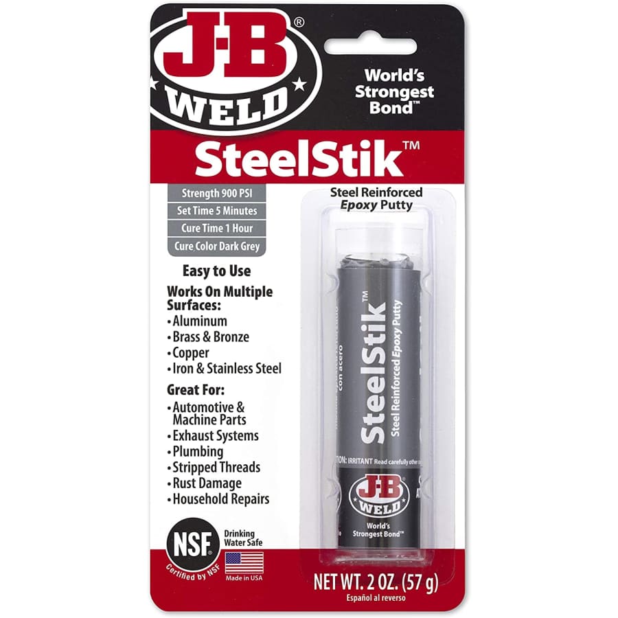 J-B Weld SteelStik 2-oz. Steel-Reinforced Epoxy Putty Stick for $7