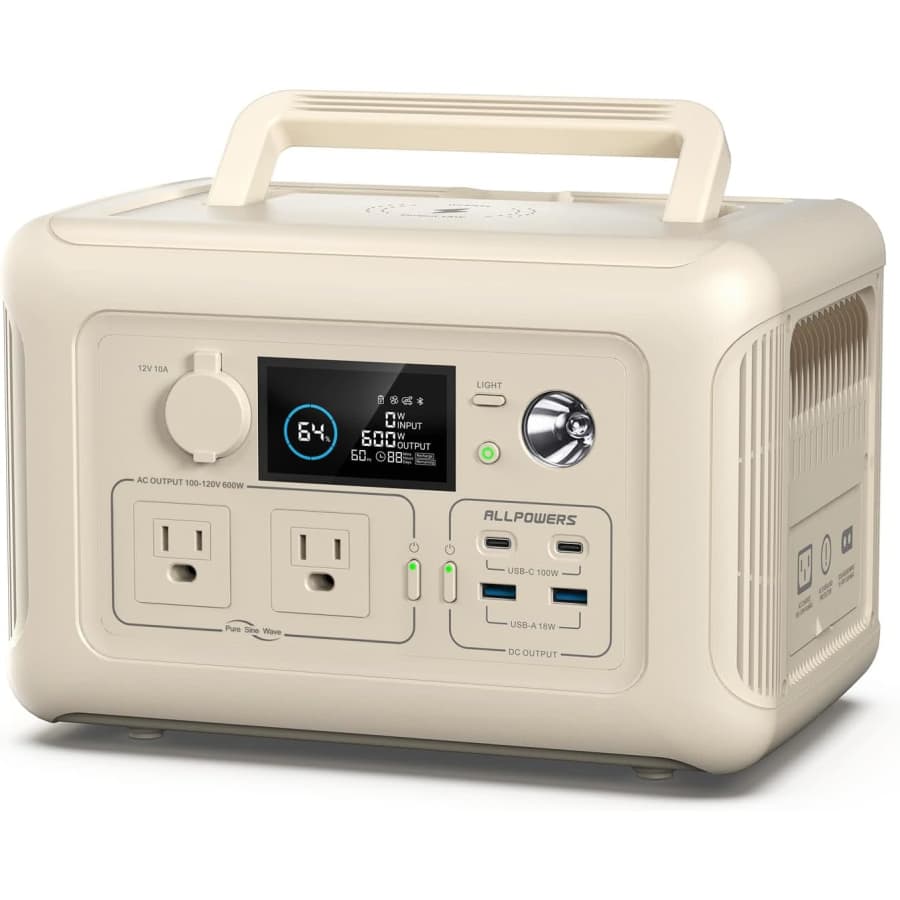 AllPowers R600 299Wh 600W Portable Power Station for $148 AllPowers R600 299Wh 600W Portable Power Station for $148