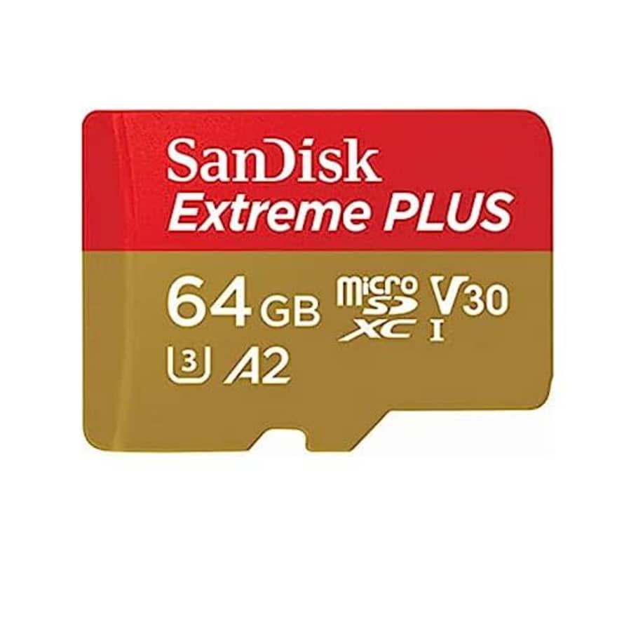 SANDISK - CARDS Extreme Plus MICROSDXC 64GB+SD Adapter 200MB/S 90MB/S A2 C10 V3 for $19