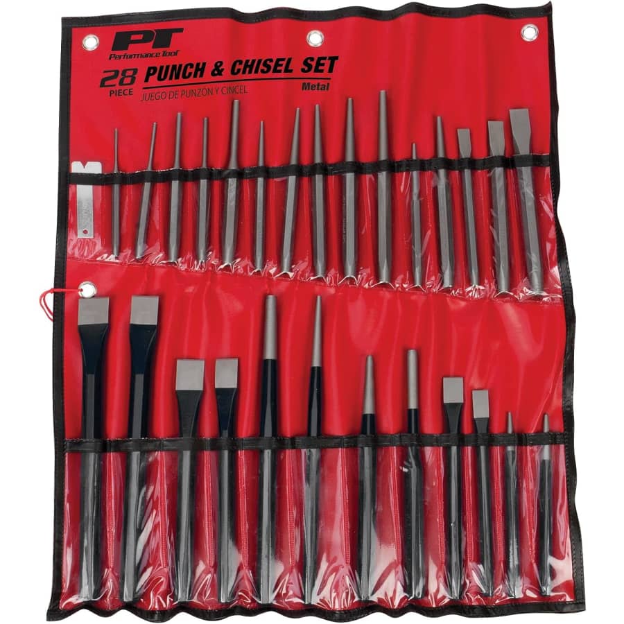 Performance Tools 28-Piece Punch and Chisel Set for $53