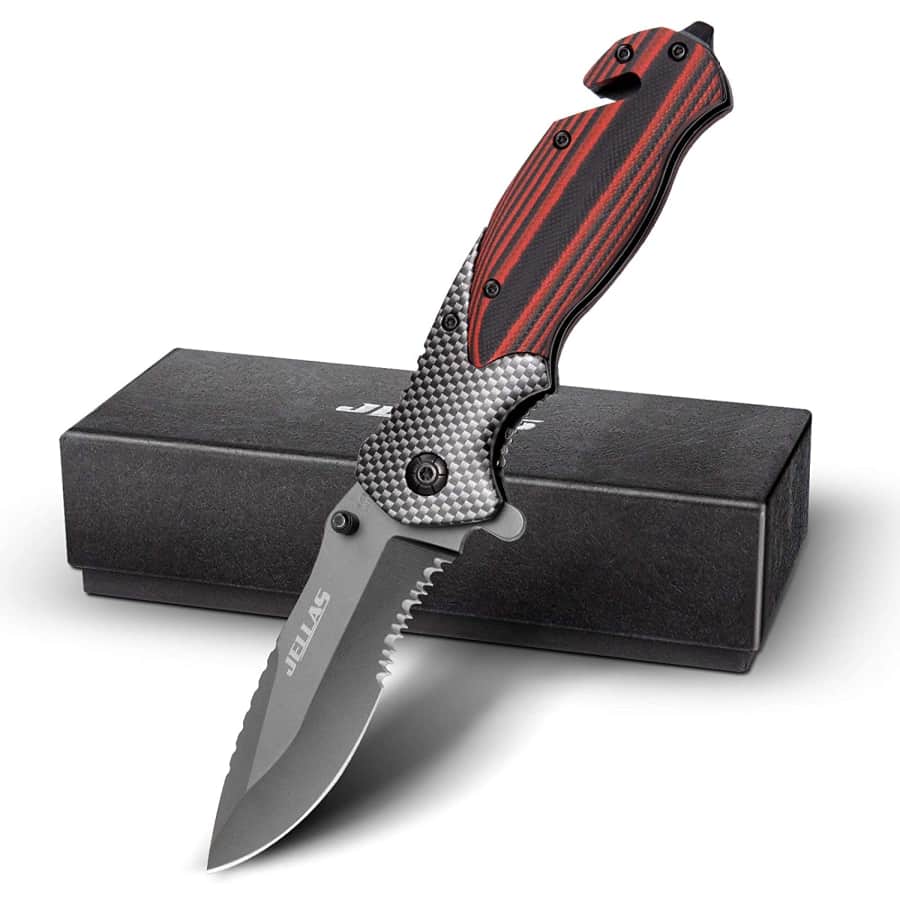 Jellas Folding Tactical Pocket Knife for $20