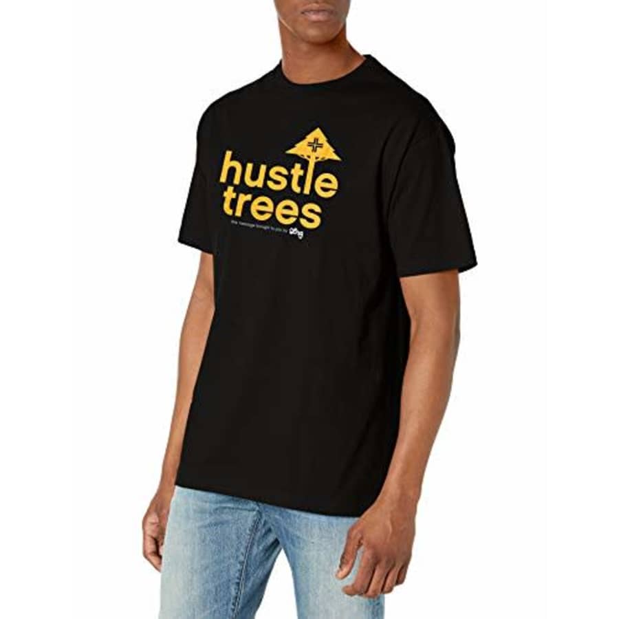 LRG Men's Short Sleeve Logo Design T-Shirt, Mary Black, L for $19