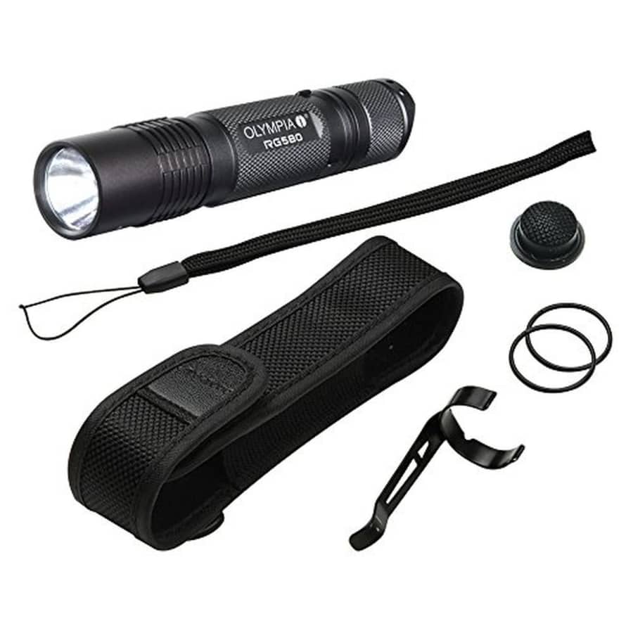 Olympia Rechargeable Rugged Waterproof Cree LED Flashlight for $12