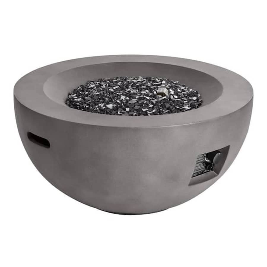 Hampton Bay Grove Park Round Concrete Propane Gas Fire Pit for $100 Hampton Bay Grove Park Round Concrete Propane Gas Fire Pit for $100