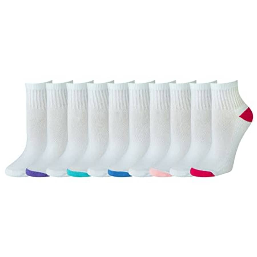 Amazon Essentials Women's Cotton Lightly Cushioned Ankle Socks, 10 Pairs, White, 6-9 for $17 Amazon Essentials Women's Cotton Lightly Cushioned Ankle Socks, 10 Pairs, White, 6-9 for $17