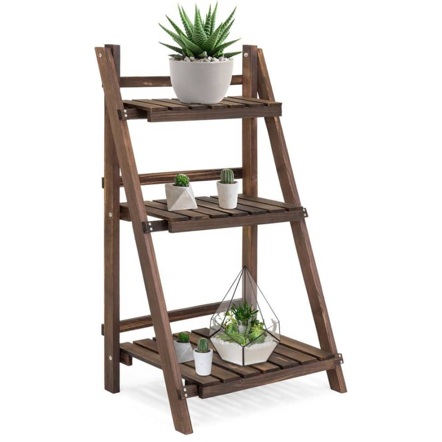 Best Choice 3-Tier Multipurpose Folding Wood Stand for $40 Best Choice 3-Tier Multipurpose Folding Wood Stand for $40