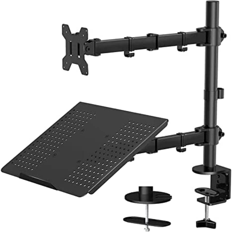 Huanuo Monitor and Laptop Mount with Tray for $46