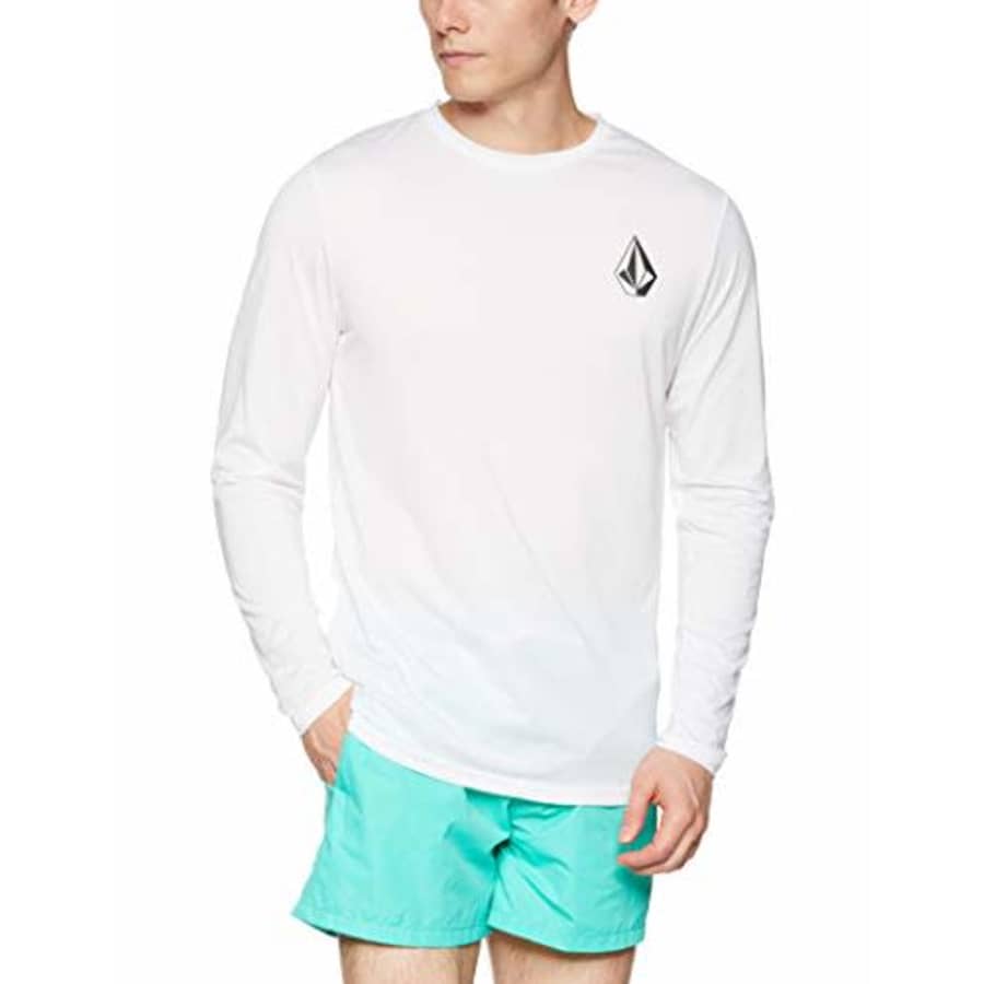 Volcom Men's Deadly Stones Long Sleeve UPF 30+ Rashguard, White, X-Small for $40