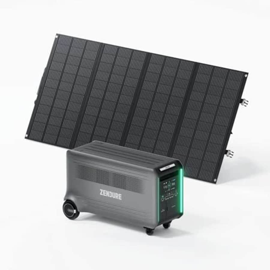Zendure SuperBase V 4.6KWh Solar Generator with 200W Portable Solar Panel, 120/240V 3800W AC for $2,499