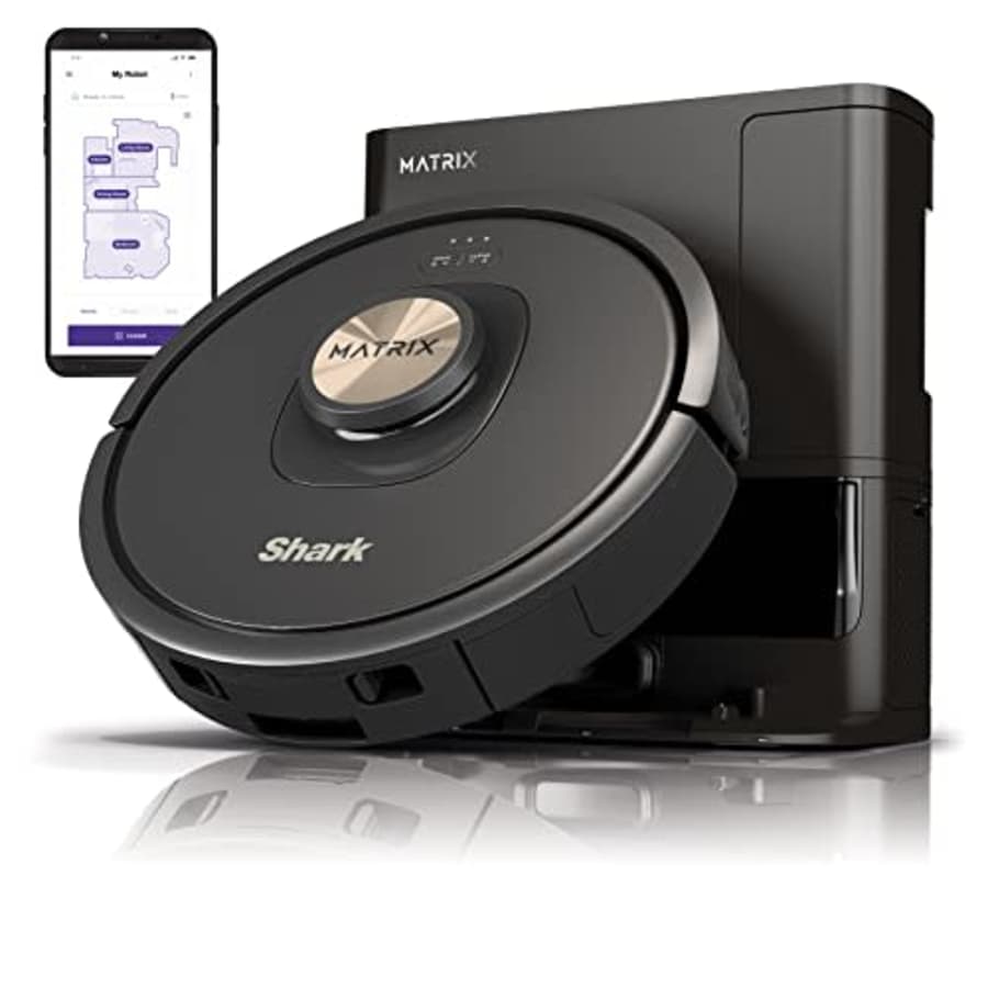 Shark AV2310AE Matrix Self-Emptying Robot Vacuum with No Spots Missed on Carpets and Hard Floors, for $300