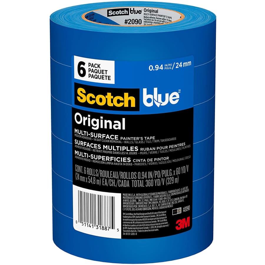 ScotchBlue Original Multi-Surface Painter's Tape 60-Yard Roll 6-Pack for $19