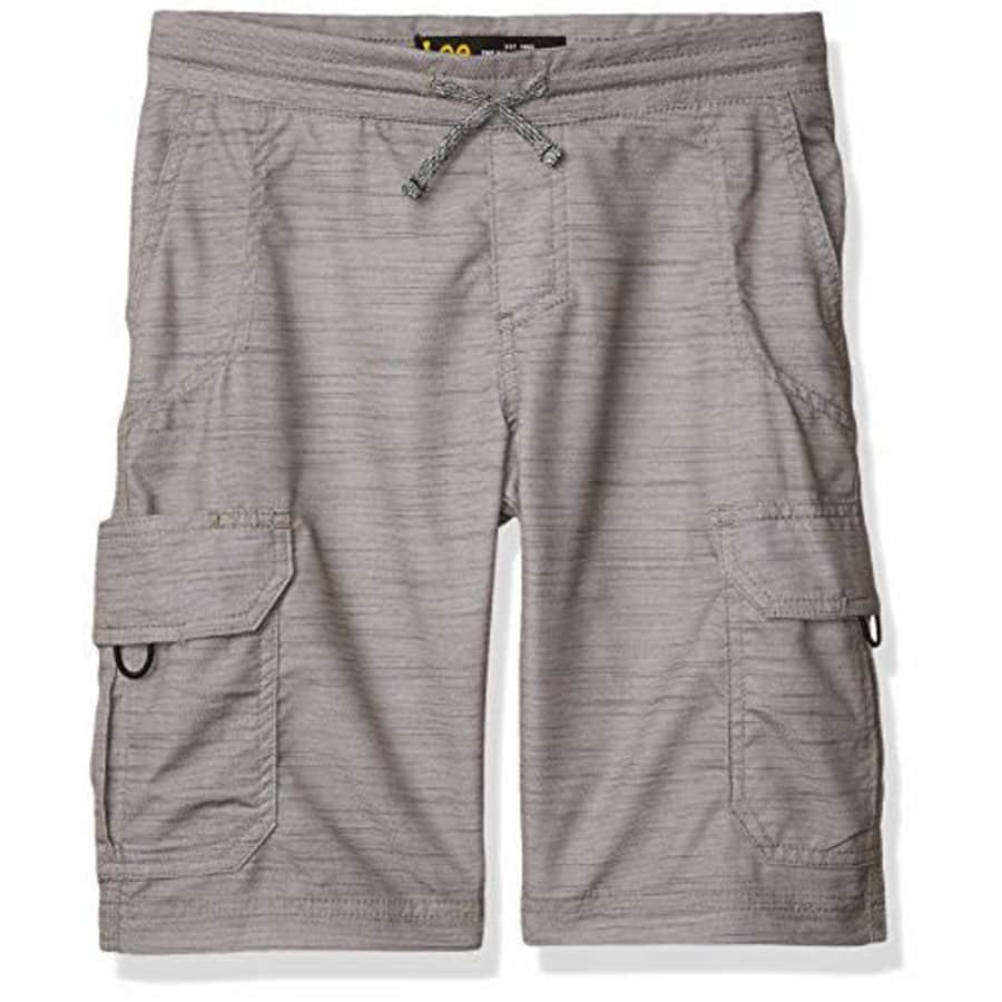 Lee Jeans Lee Little Boy Proof Pull-On Crossroad Cargo Short, Gray Summit Slub, 5 Regular for $16
