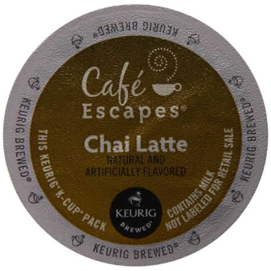 Cafe Escapes Chai Latte, K-Cup Portion Pack for Keurig Brewers, 12-Count (Pack of 3) for $44