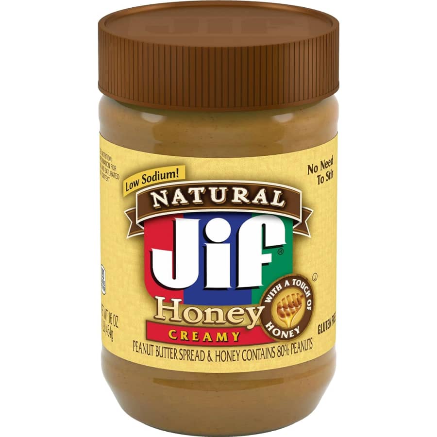 Jif Natural Creamy Peanut Butter Spread and Honey 16-oz. Jar for $2.37 via Sub. & Save Jif Natural Creamy Peanut Butter Spread and Honey 16-oz. Jar for $2.37 via Sub. & Save