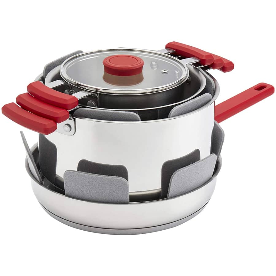Denmark Stax 7-Piece Stainless Steel Stackable Cookware Set for $59...or less