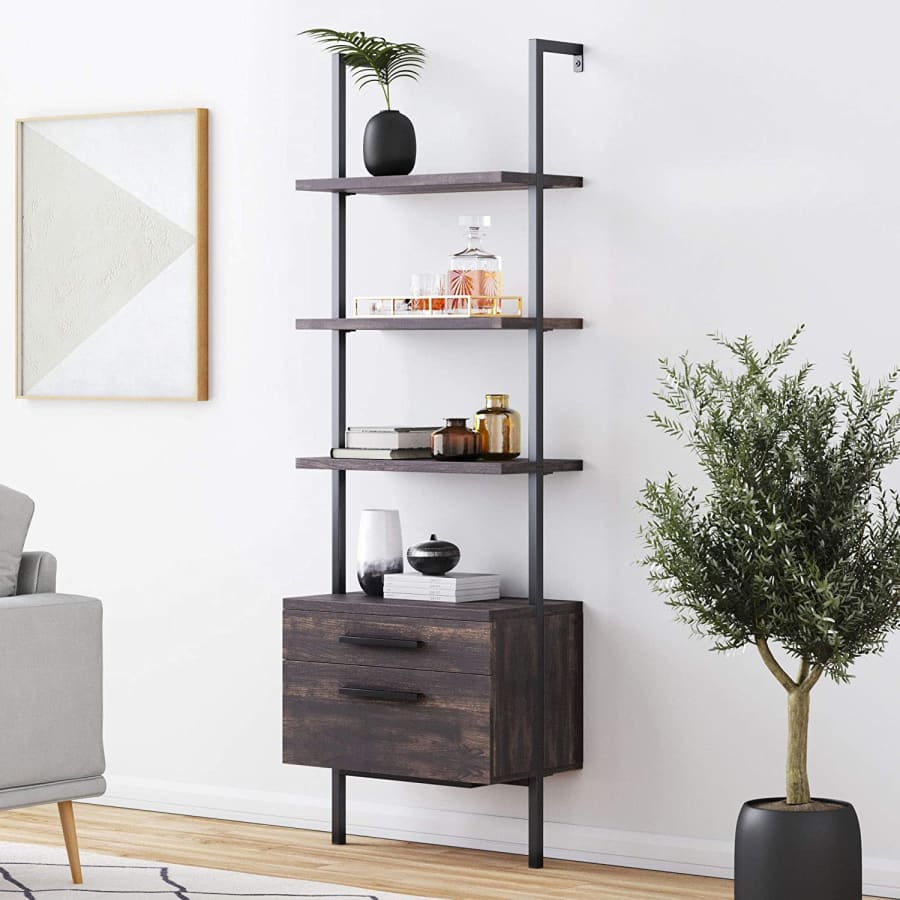 Nathan James Theo Bookshelf with Wood Drawers for $162
