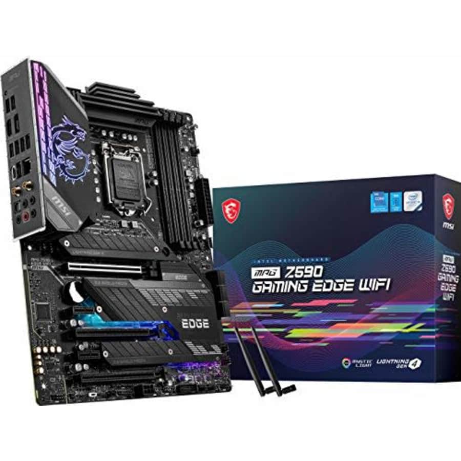 MSI MPG Z590 Gaming Edge WiFi Gaming Motherboard (ATX, 11th/10th Gen Intel Core, LGA 1200 Socket, for $343 MSI MPG Z590 Gaming Edge WiFi Gaming Motherboard (ATX, 11th/10th Gen Intel Core, LGA 1200 Socket, for $343
