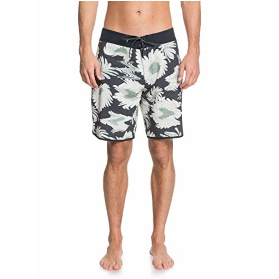Quiksilver Men's Highline 19 Inch Outseam Stretch Boardshort Swim Trunk, Black Warped, 40 for $55