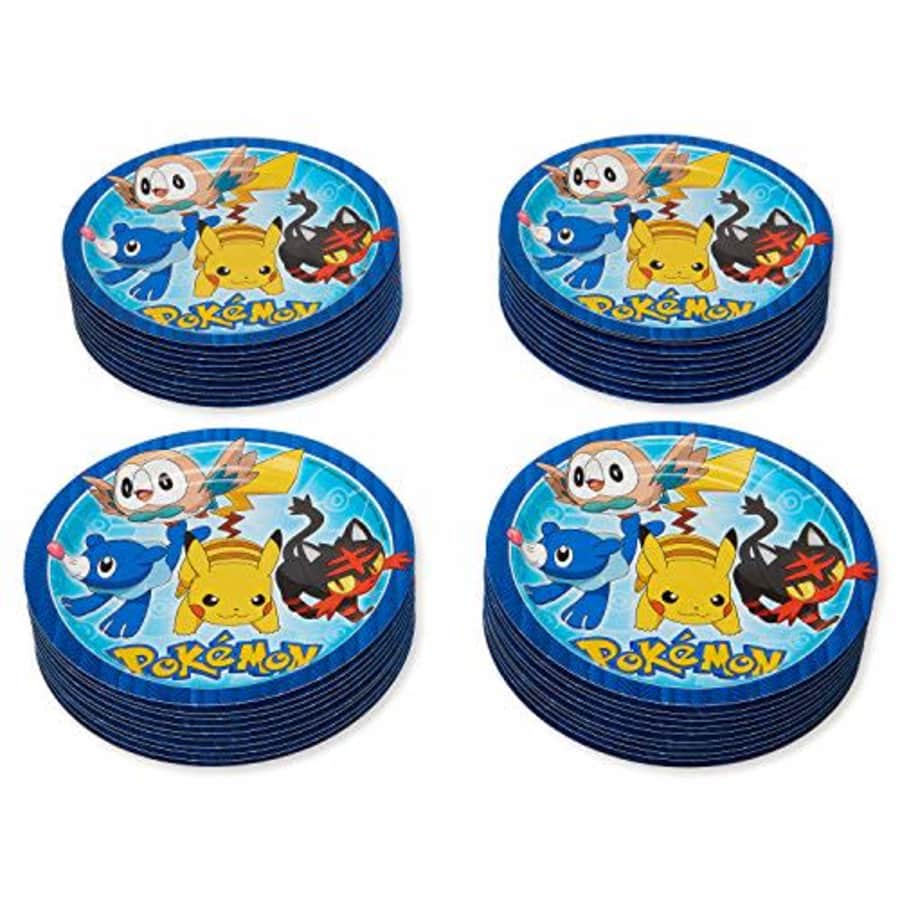 American Greetings Pokemon Party Supplies, Paper Dinner Plates (40-Count) for $10