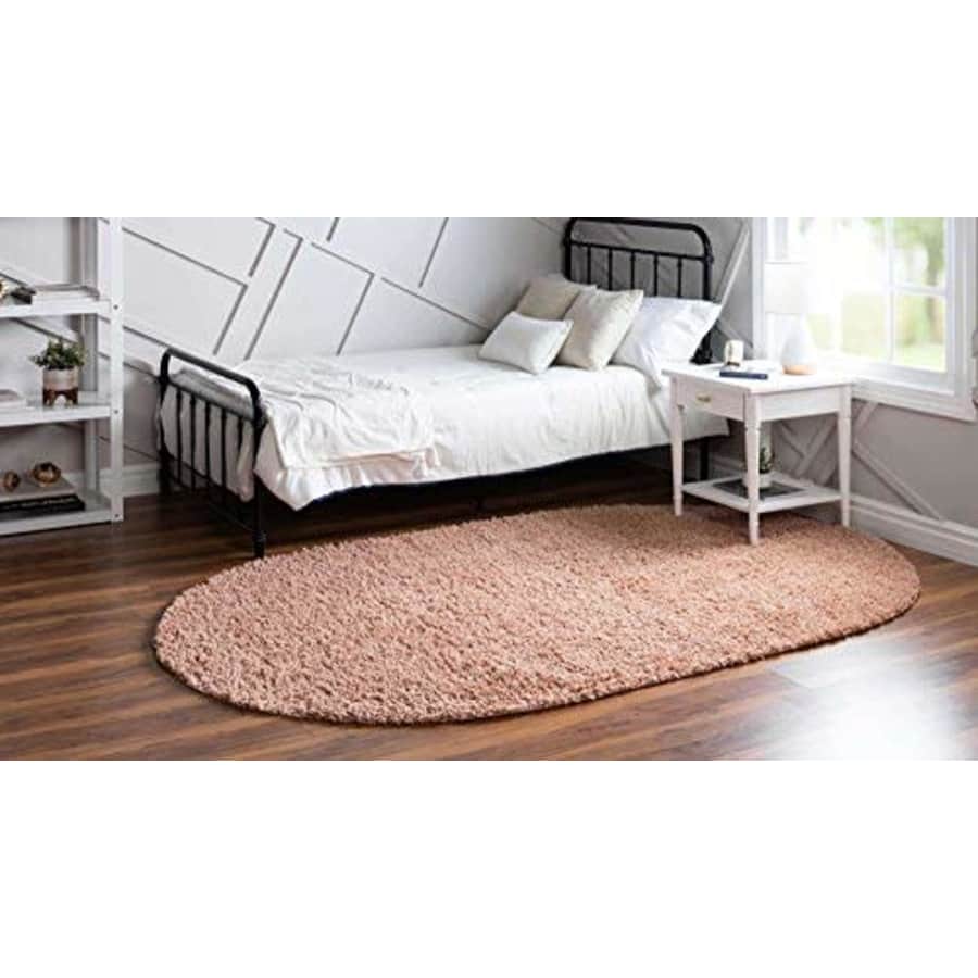 Unique Loom Davos Shag Collection Modern Luxuriously Soft & Cozy Shag Area Rug (3' 3 x 5' 3 Oval, for $49