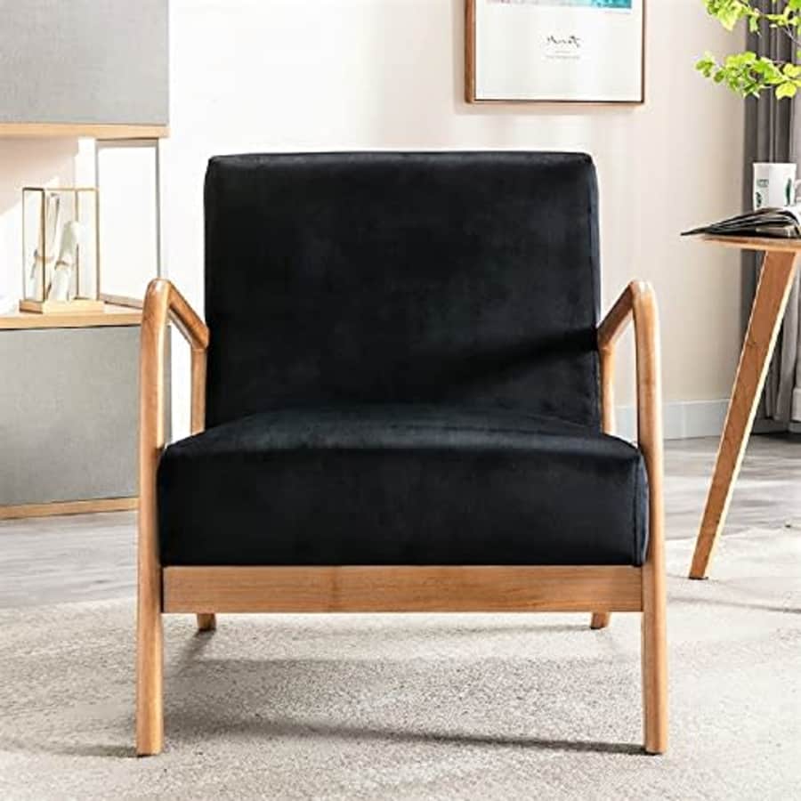 US Pride Furniture Classic Accent Chair with Unique Open-Framed Arm Design, Soft Microfiber for $127