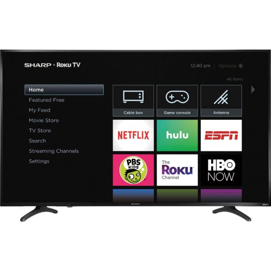 Sharp 55" 4K HDR LED UHD Roku Smart TV for $230