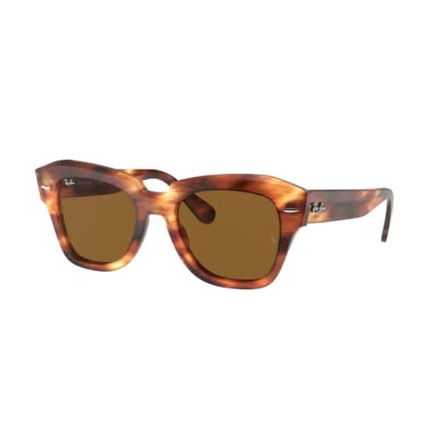 Ray-Ban State Street RB2186 954/33 52MM Striped Havana/b-15 Brown Square Sunglasses for Men for for $144