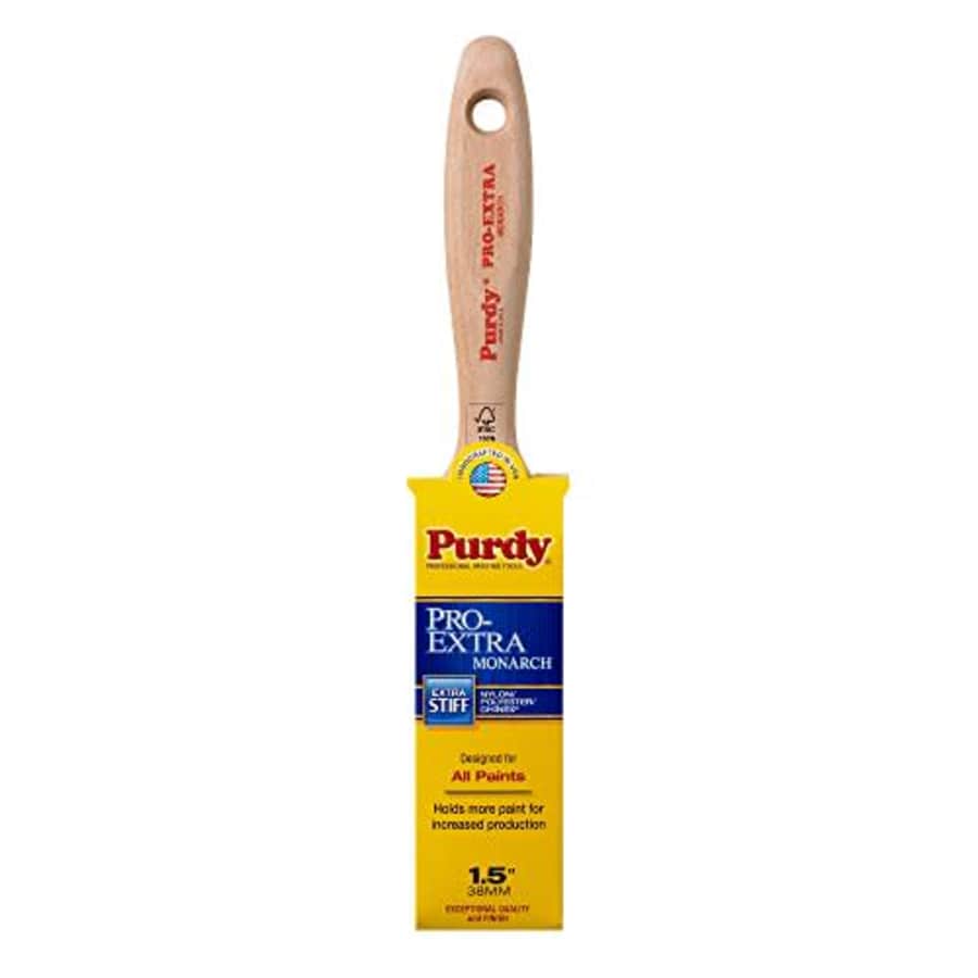 Purdy 144234715 Pro-Extra Monarch Flat Trim Paint Brush, 1-1/2 inch for $18 Purdy 144234715 Pro-Extra Monarch Flat Trim Paint Brush, 1-1/2 inch for $18