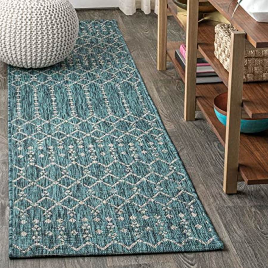 JONATHAN Y JSMB108-C210 Ourika Moroccan Geometric Textured Weave Area Rug Indoor Outdoor Decor for $31