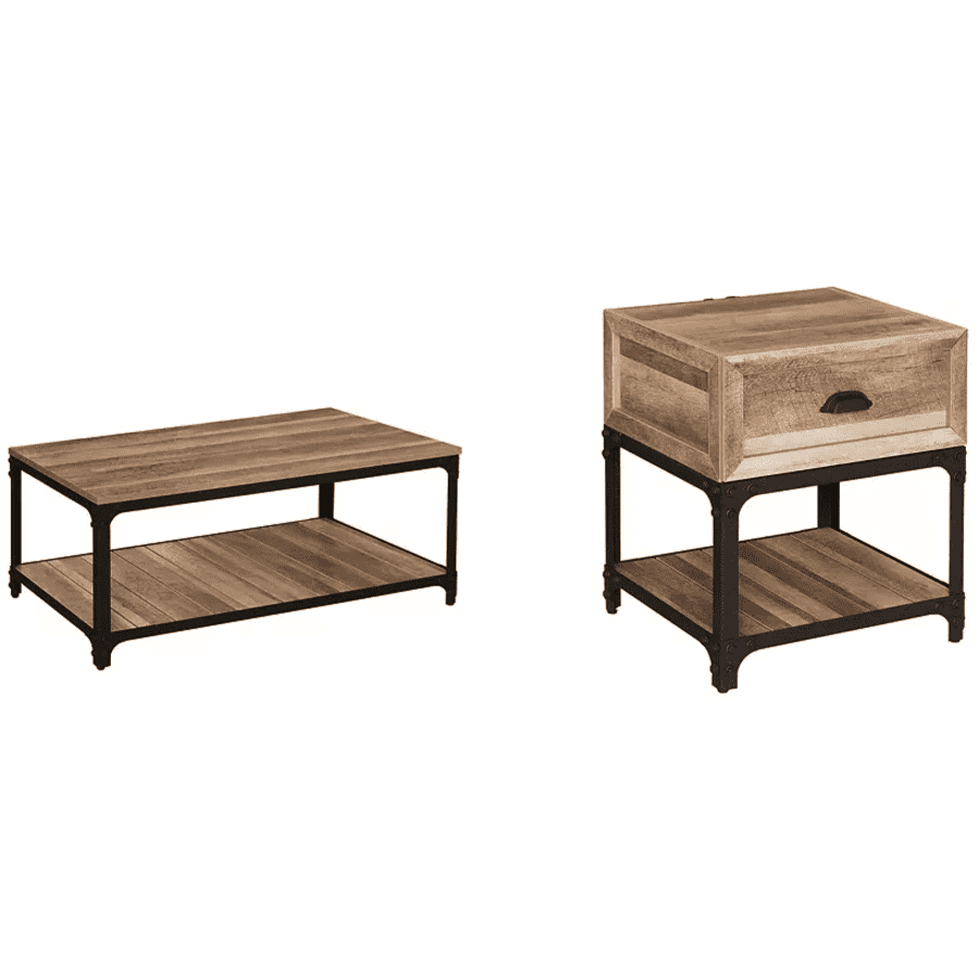 HMidea Elk Grove Rustic Coffee and End Table Set for $319 HMidea Elk Grove Rustic Coffee and End Table Set for $319