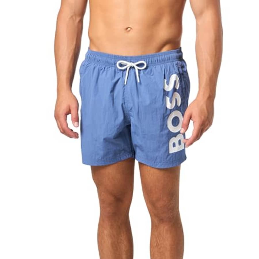 BOSS Men's Standard Octopus Swim Trunk, Bijou Blue for $66