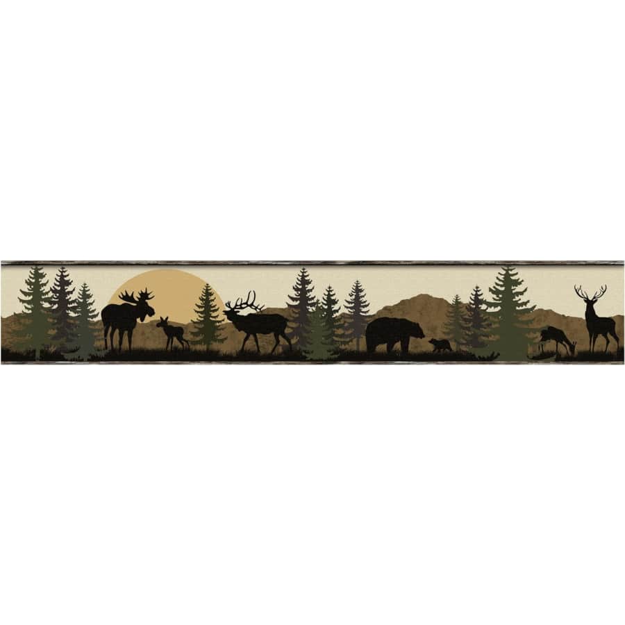 RoomMates York Wallcoverings Lale Forest Lodge Border for $16 RoomMates York Wallcoverings Lale Forest Lodge Border for $16