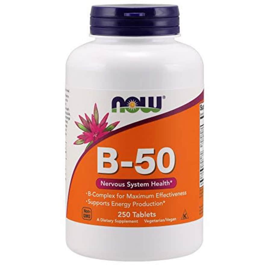Now Foods NOW Supplements, Vitamin B-50 mg, Energy Production*, Nervous System Health*, 250 Tablets for $21