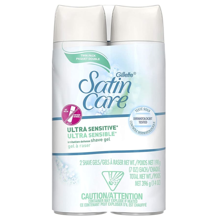 Gillette Satin Care Ultra Sensitive Shave Gel 2-Pack for $5