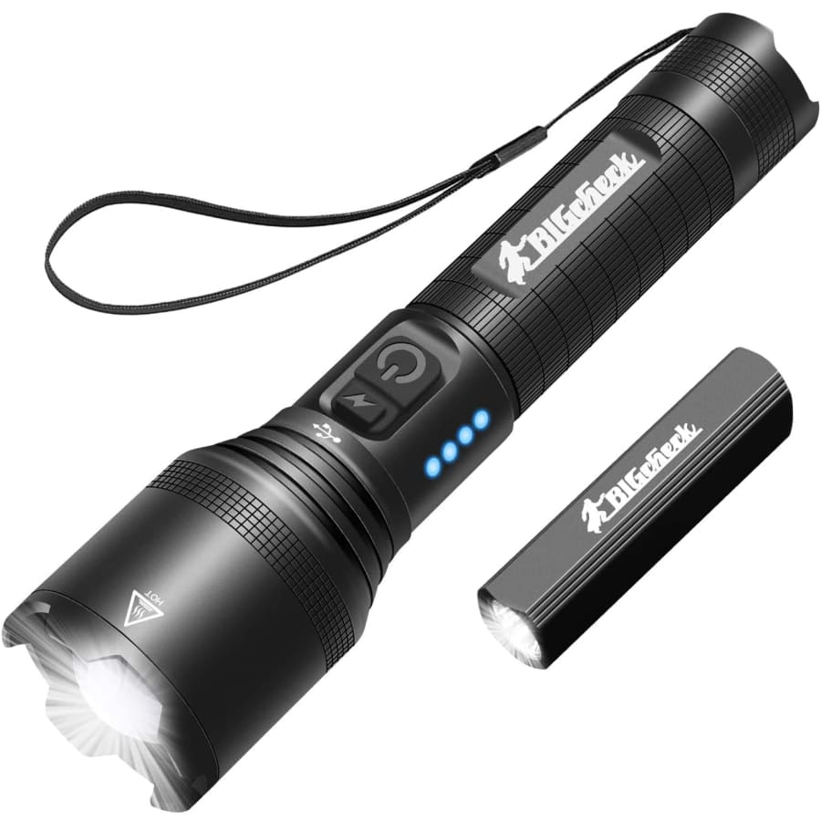 Bigcheck Super Bright Tactical Flashlight Set for $16 w/ Prime