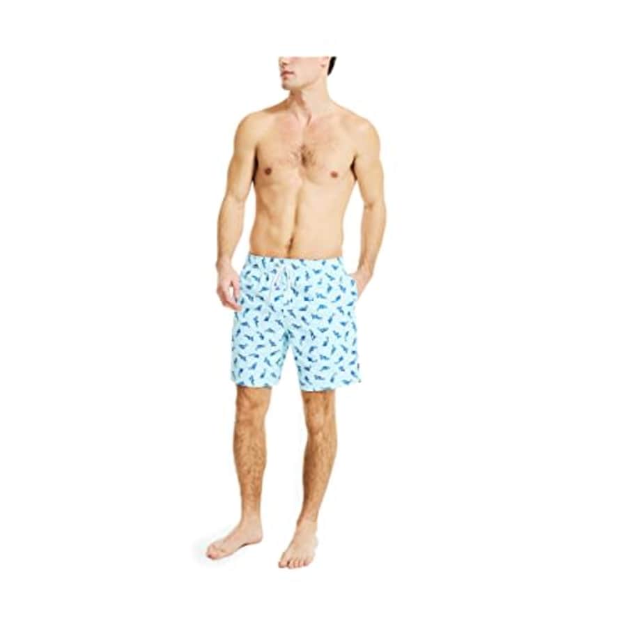 Nautica Men's Standard Sustainably Crafted 8" Swim Short, Reel Aqua, Small for $28