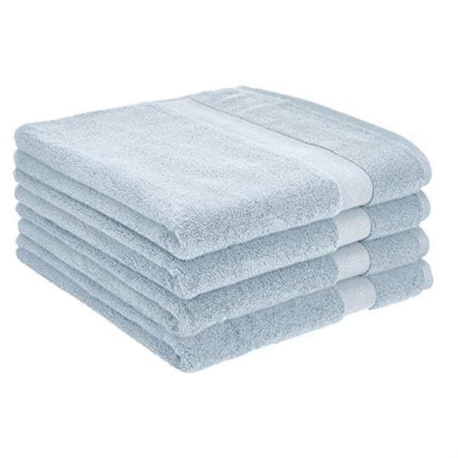 AmazonBasics Dual Performance Bath Towel - 4-Pack, Light Blue for $40 AmazonBasics Dual Performance Bath Towel - 4-Pack, Light Blue for $40