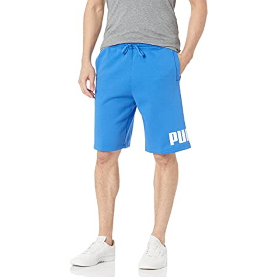 PUMA Men's Big Logo 10" Shorts, Nebulas Blue/White, XL for $18 PUMA Men's Big Logo 10" Shorts, Nebulas Blue/White, XL for $18