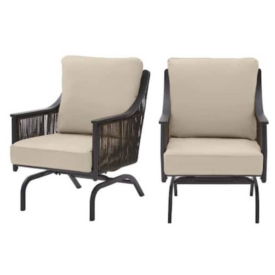 Hampton Bay Bayhurst Rocking Lounge Chair 2-Pack for $207